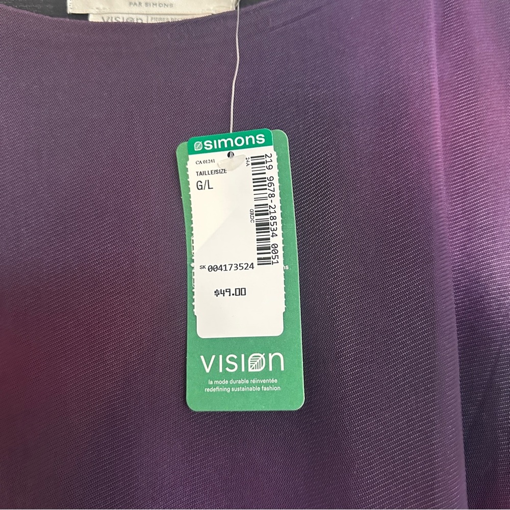 Women's Purple Long Sleeve Top Large - Picture 4 of 7